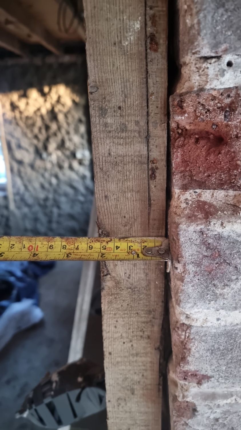 Battens in place for thermal insulation installation