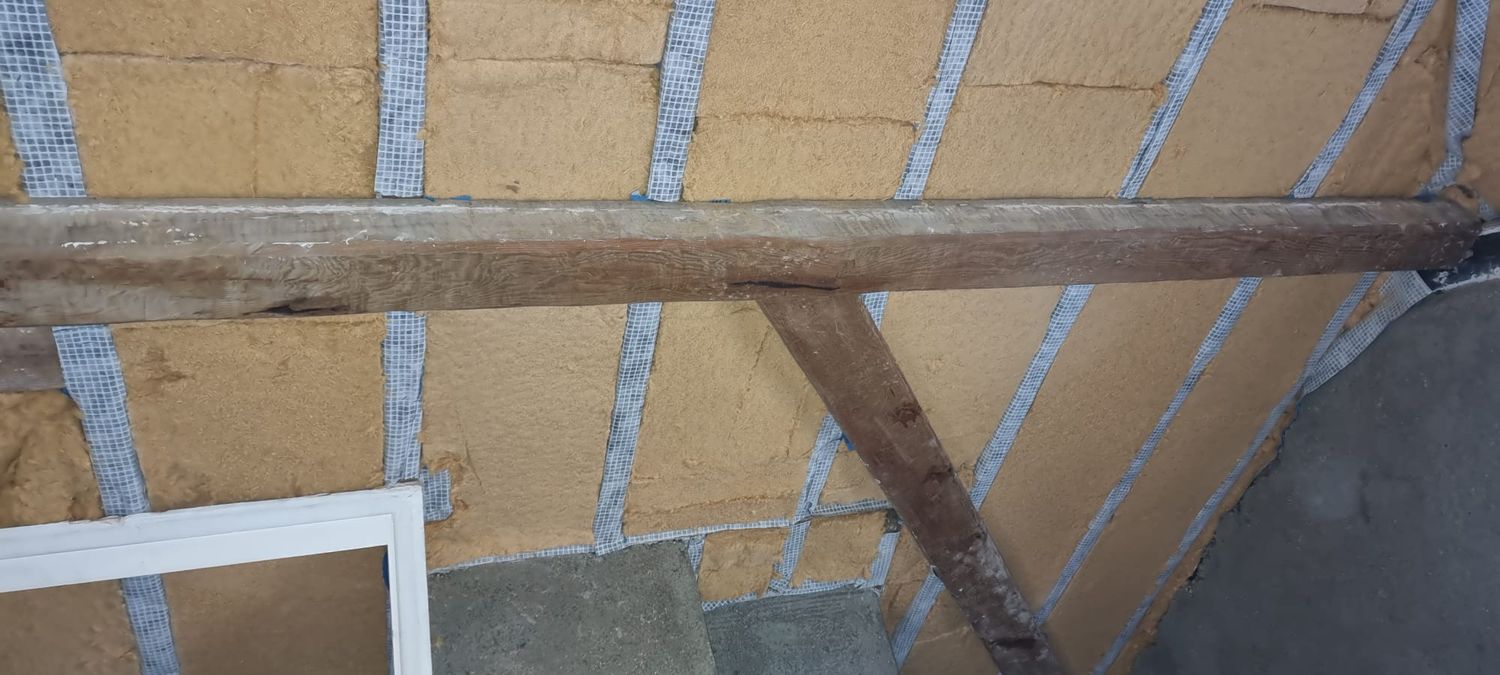 Steico flexible wood fibre batts installed between roof battens