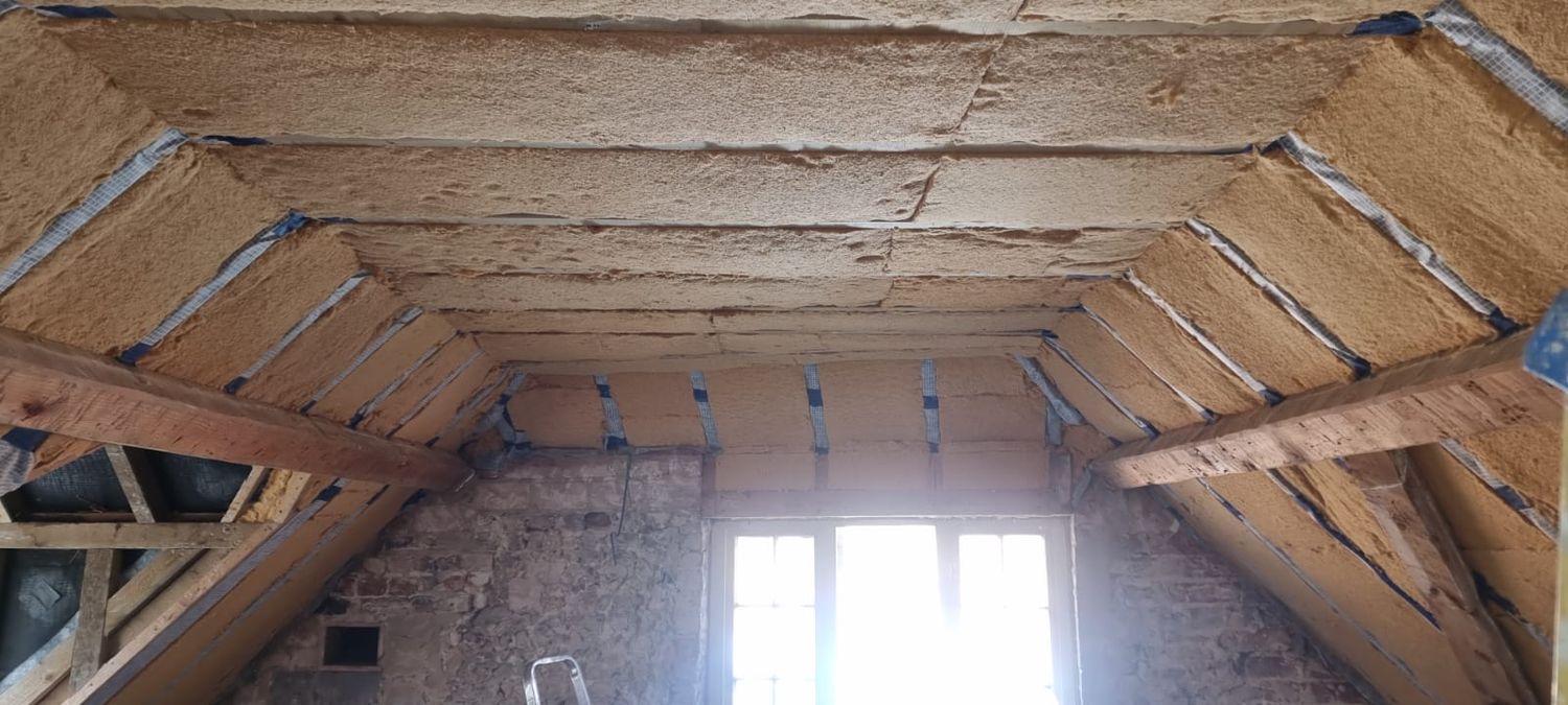 Roof & loft ceiling insulated with Steico flexible woodfibre batts