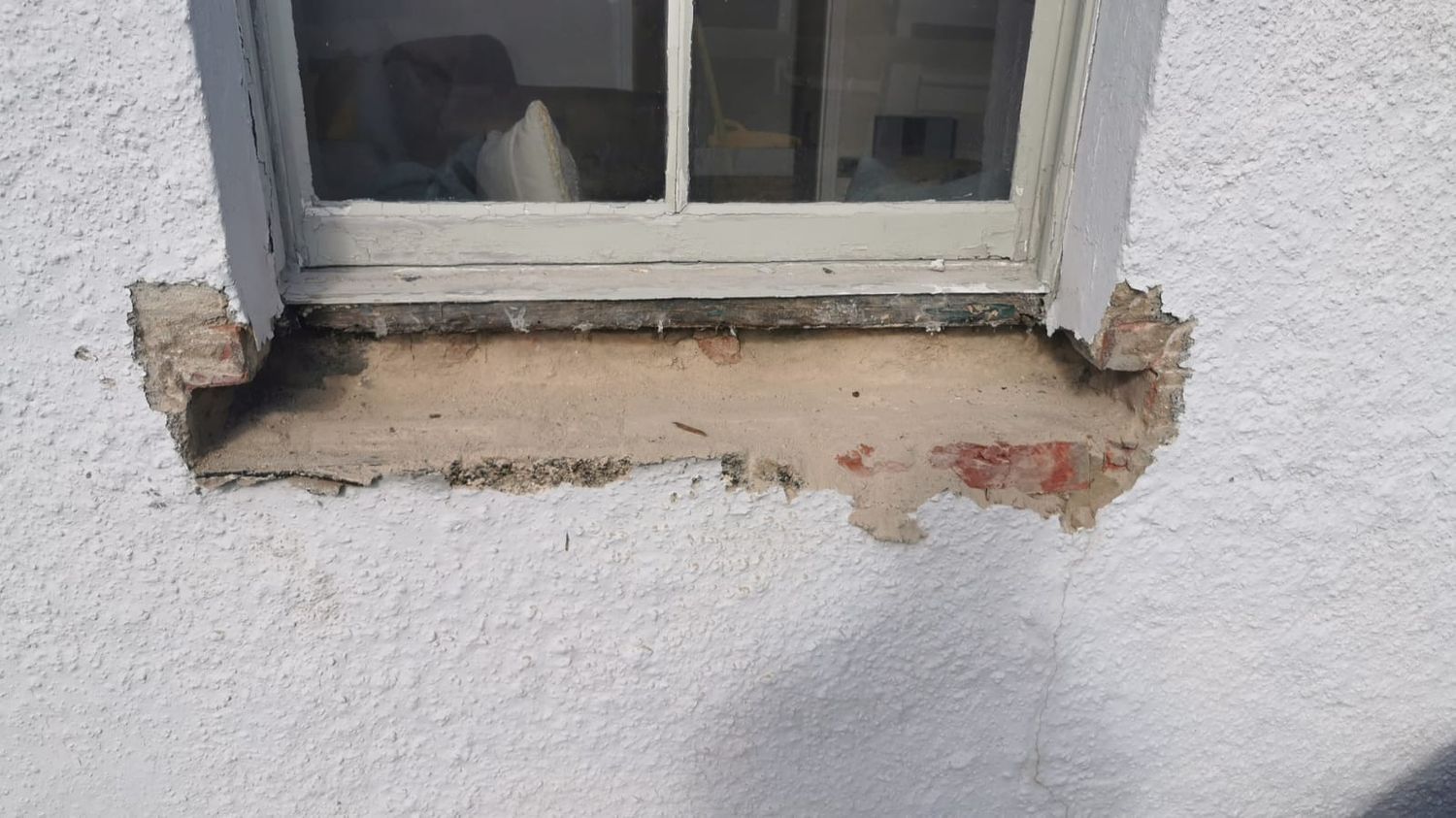 Preparation - old window sill taken out