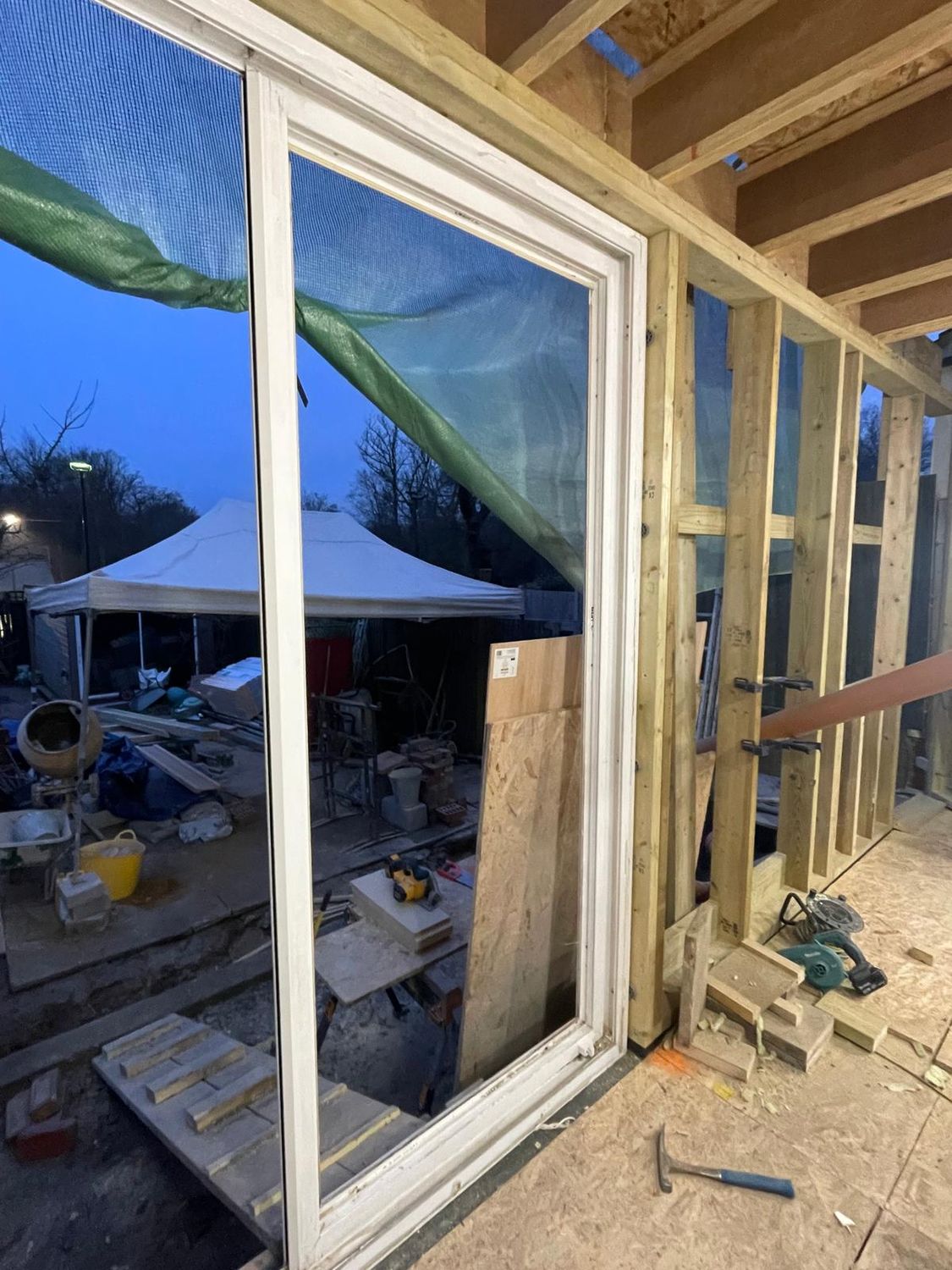 Rear elevation for extension - timber frame with wood fibre external wall insulation