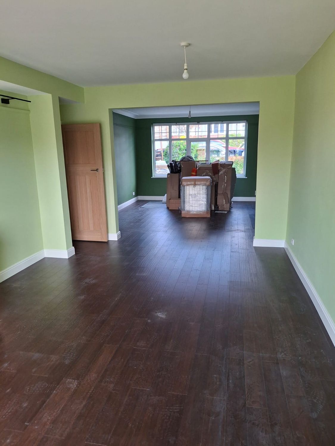 Decoration and bamboo flooring completed
