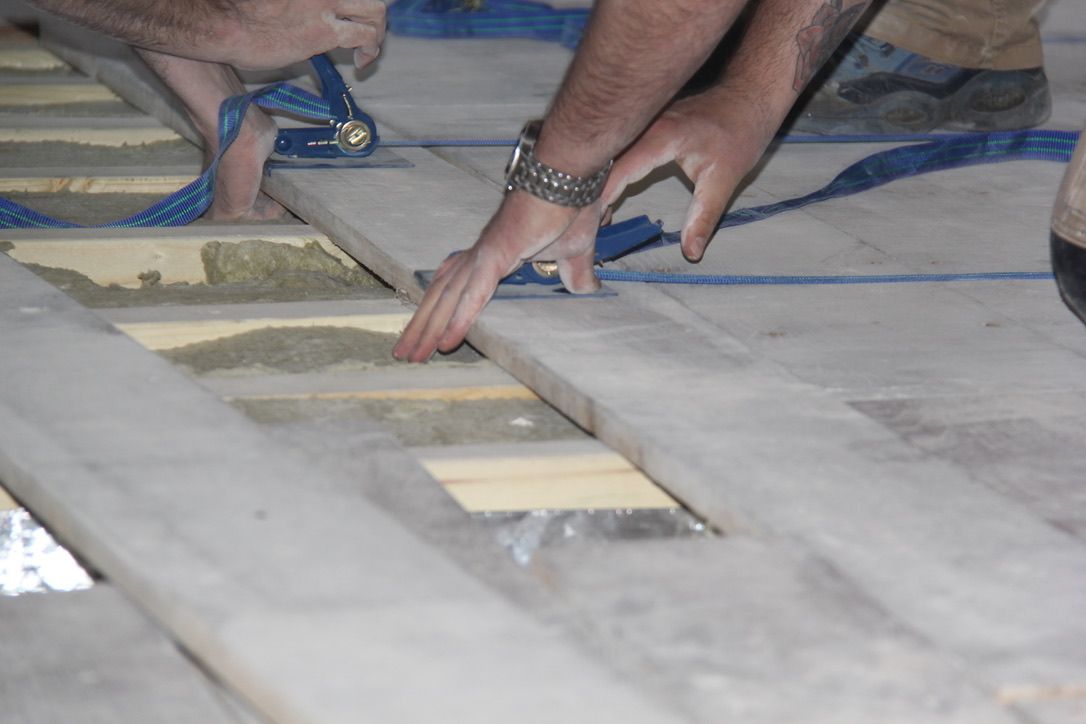 Re-fitting floor boards after floor insulation