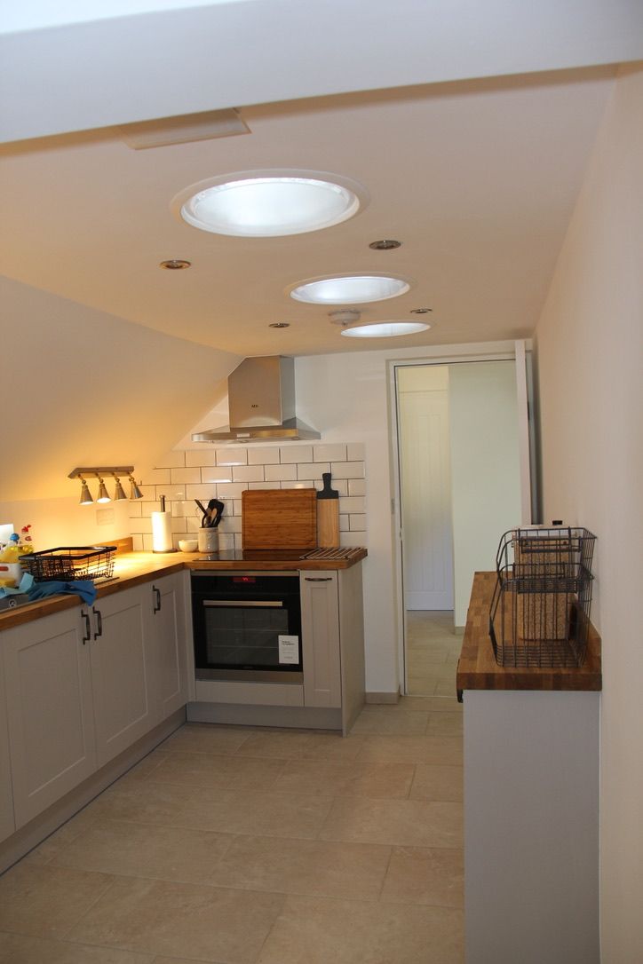 Kitchen completed with natural sun tunnel light system