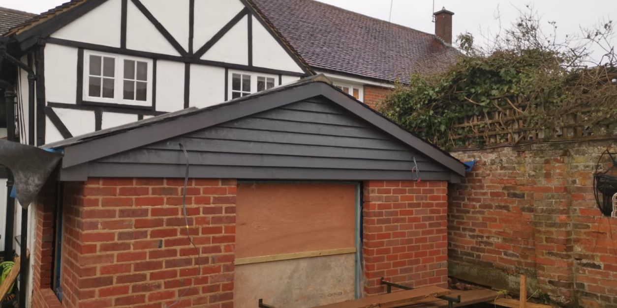 Cladding on new roof gable for extension in St Albans