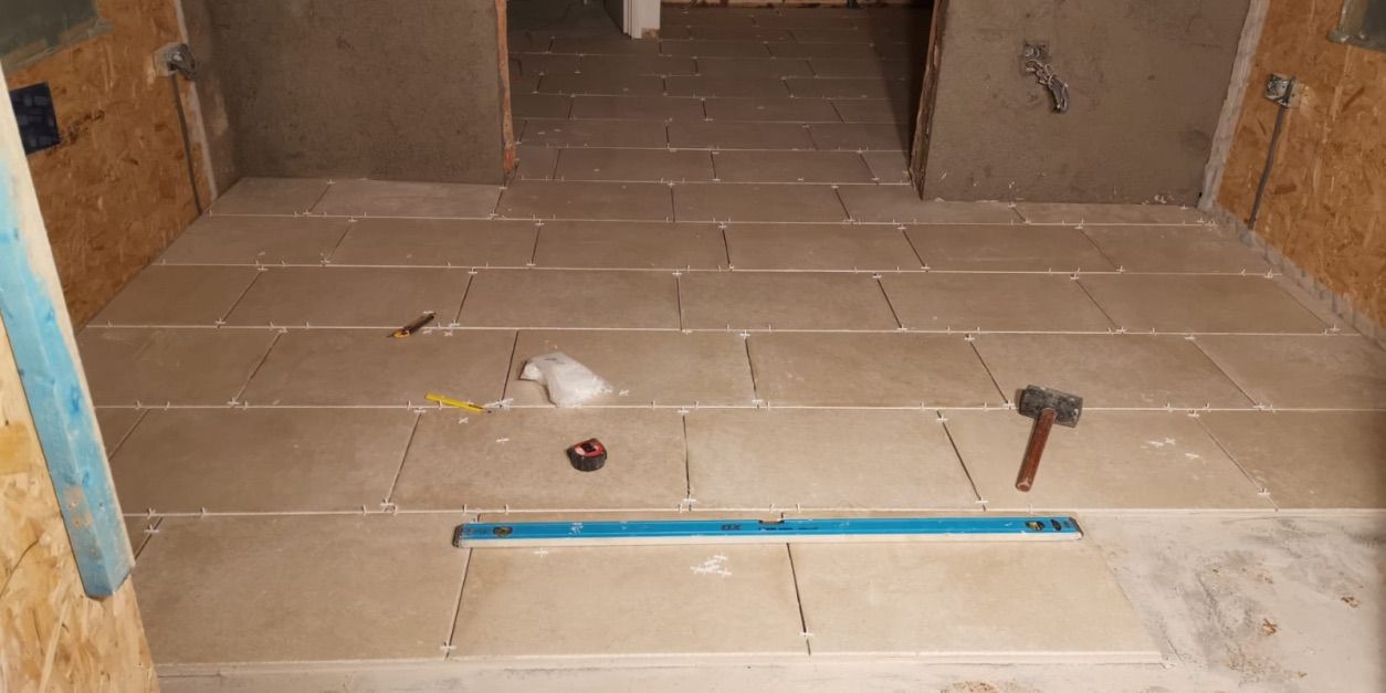 Floor tiling in new extension