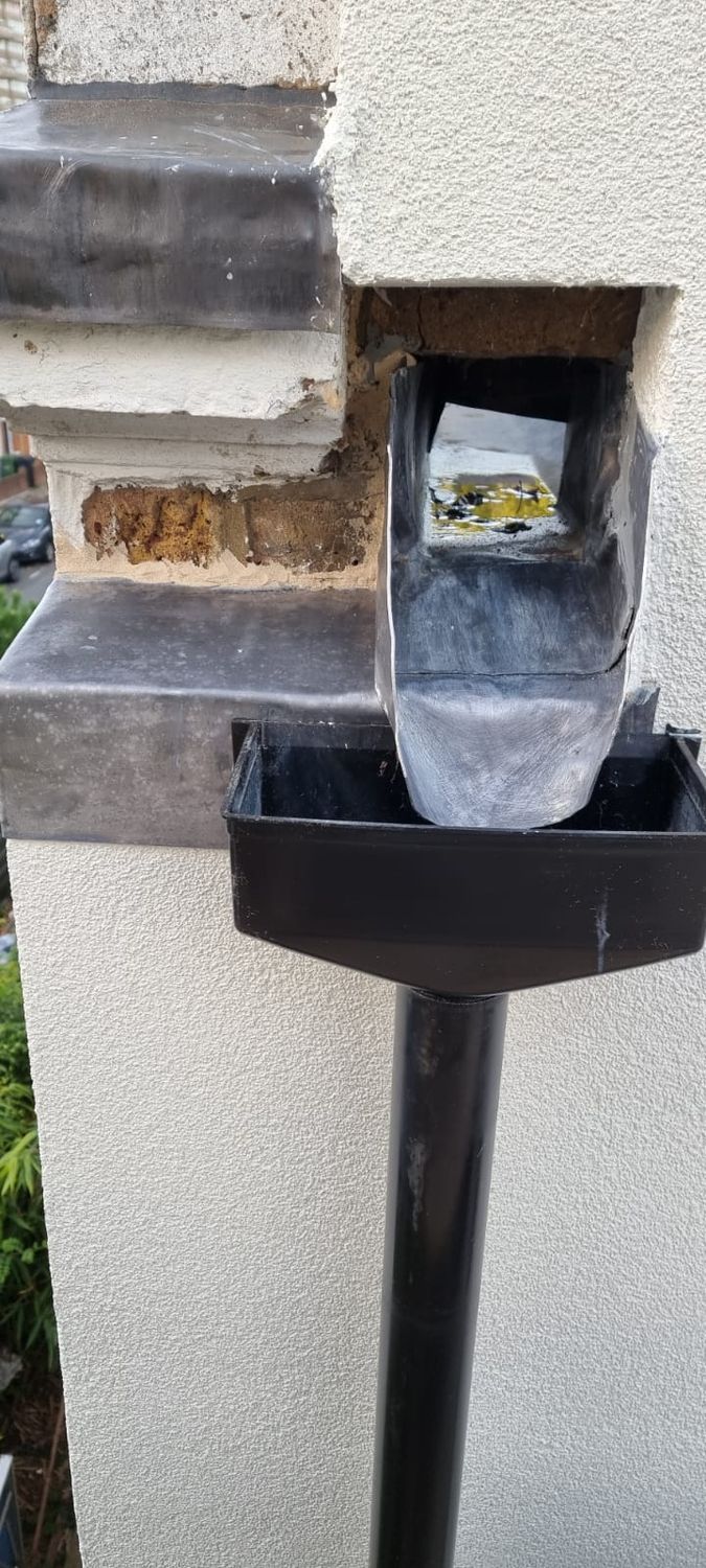 Hopper and downpipe refitted