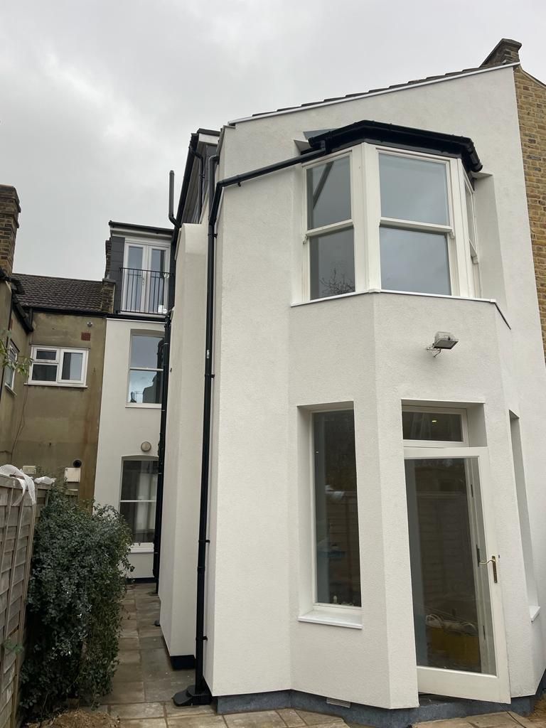 Victorian terraced house in London insulated with cork board external wall insulating system