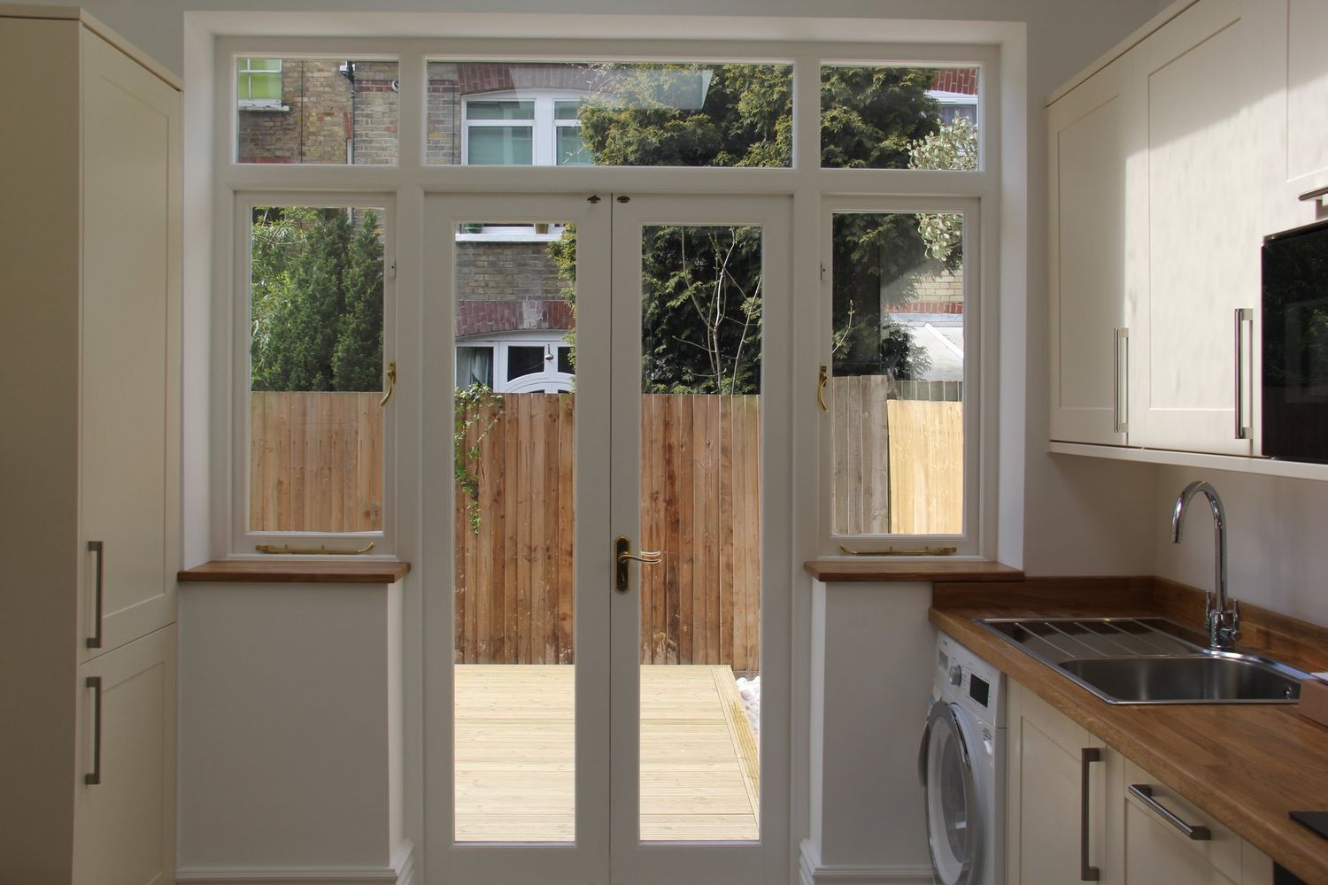 New door rear garden from kitchen