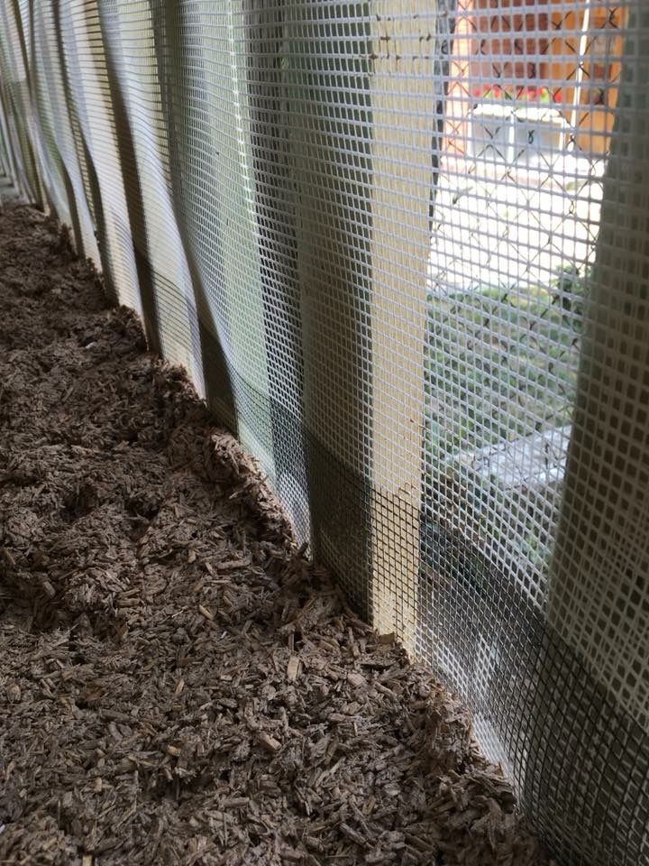 Casting hempcrete into timber structure