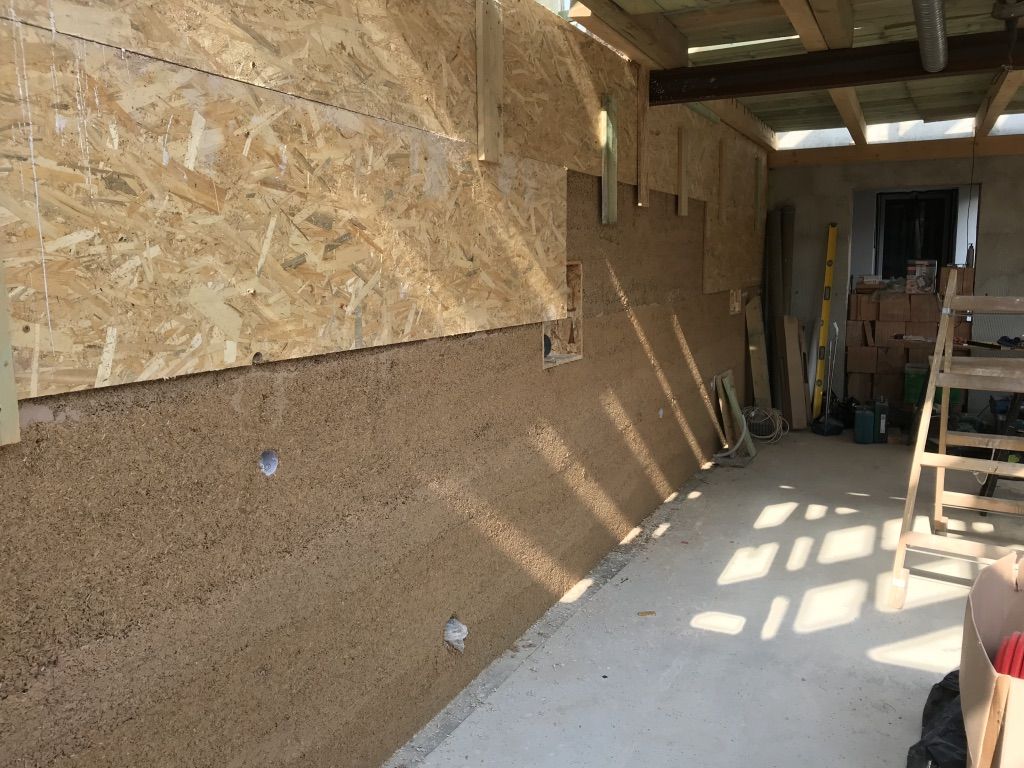 Removing shutters, hempcrete surface
