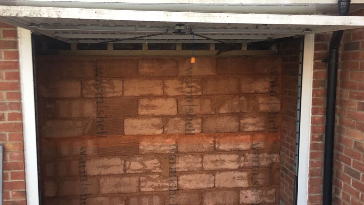 Hempcrete block wall