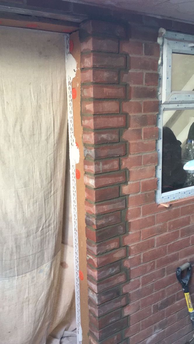 Detailing around new door frame