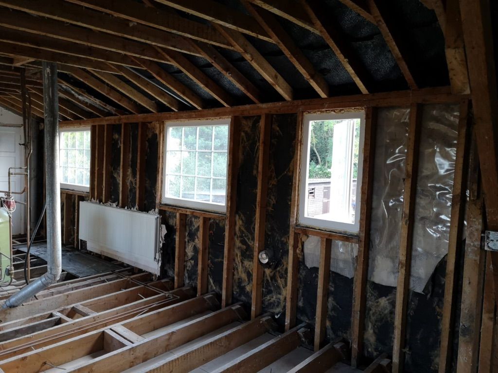 Loft before insulation installed