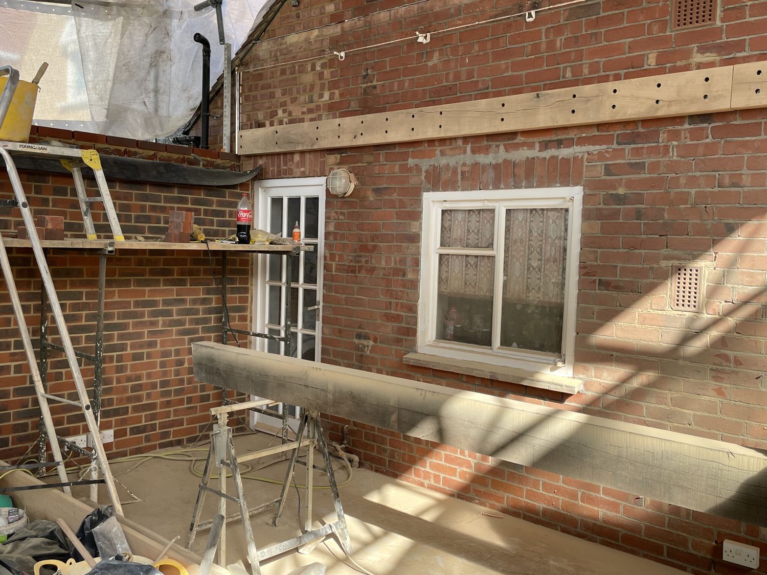 Preparation works to build new green roof
