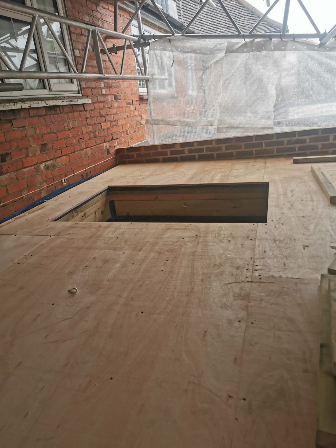 Roof boarded ready for green roof