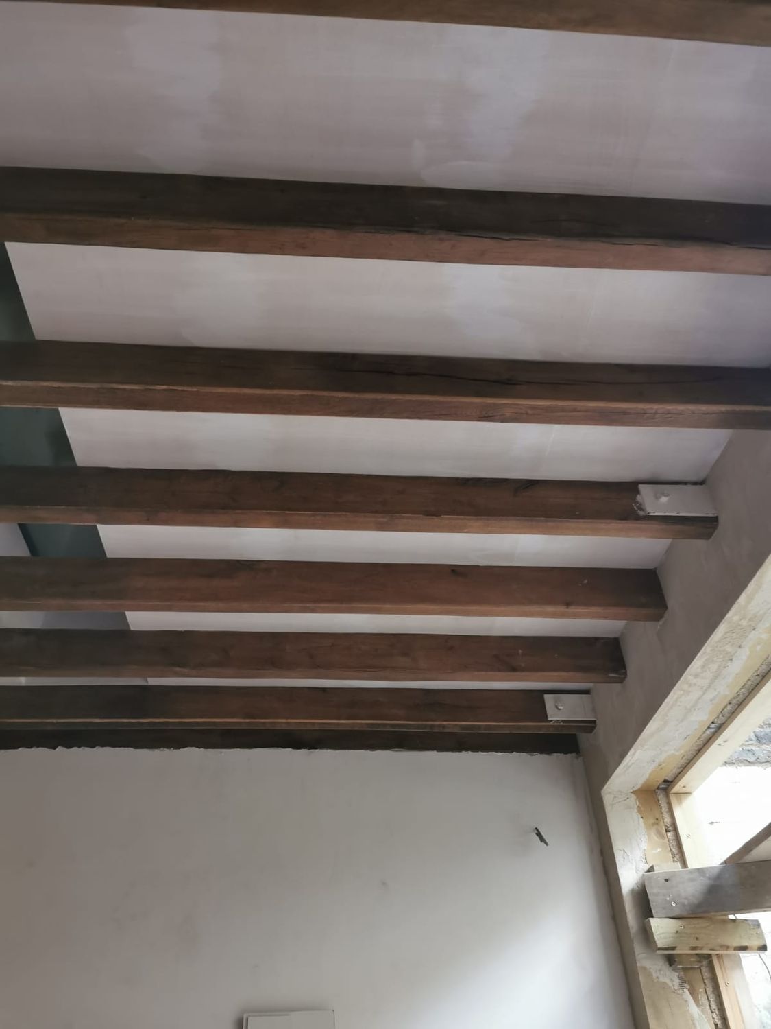 New, decorative timber roof structure