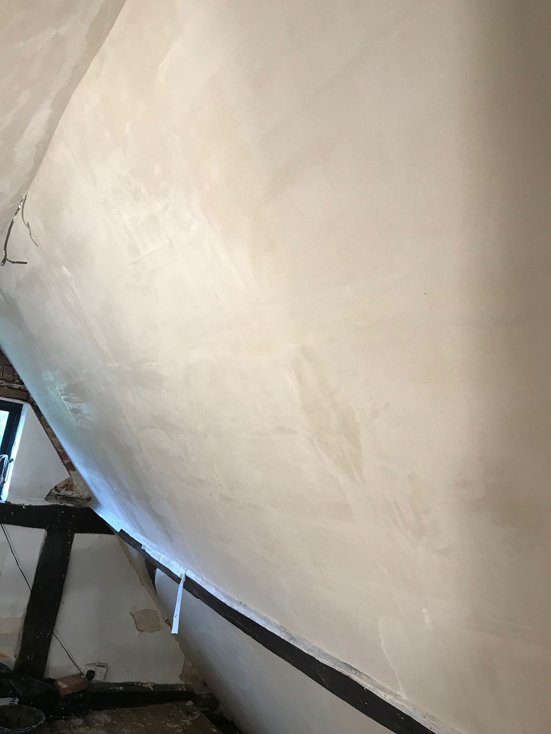Heritage lime plaster applied